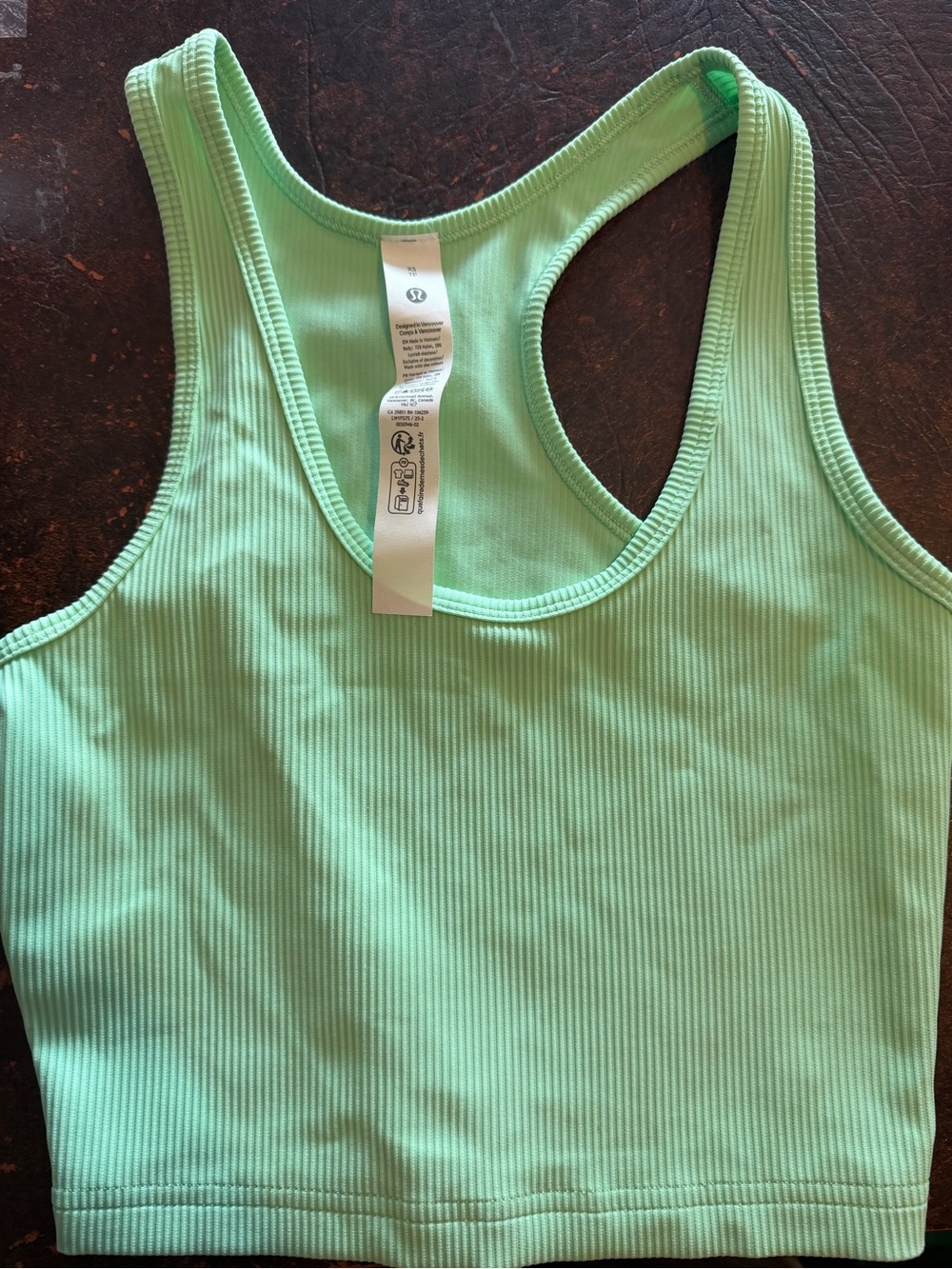 lululemon athletica Mint Green Ribbed Racerback Tank